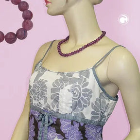 Kette Perlen 10mm flieder - violett